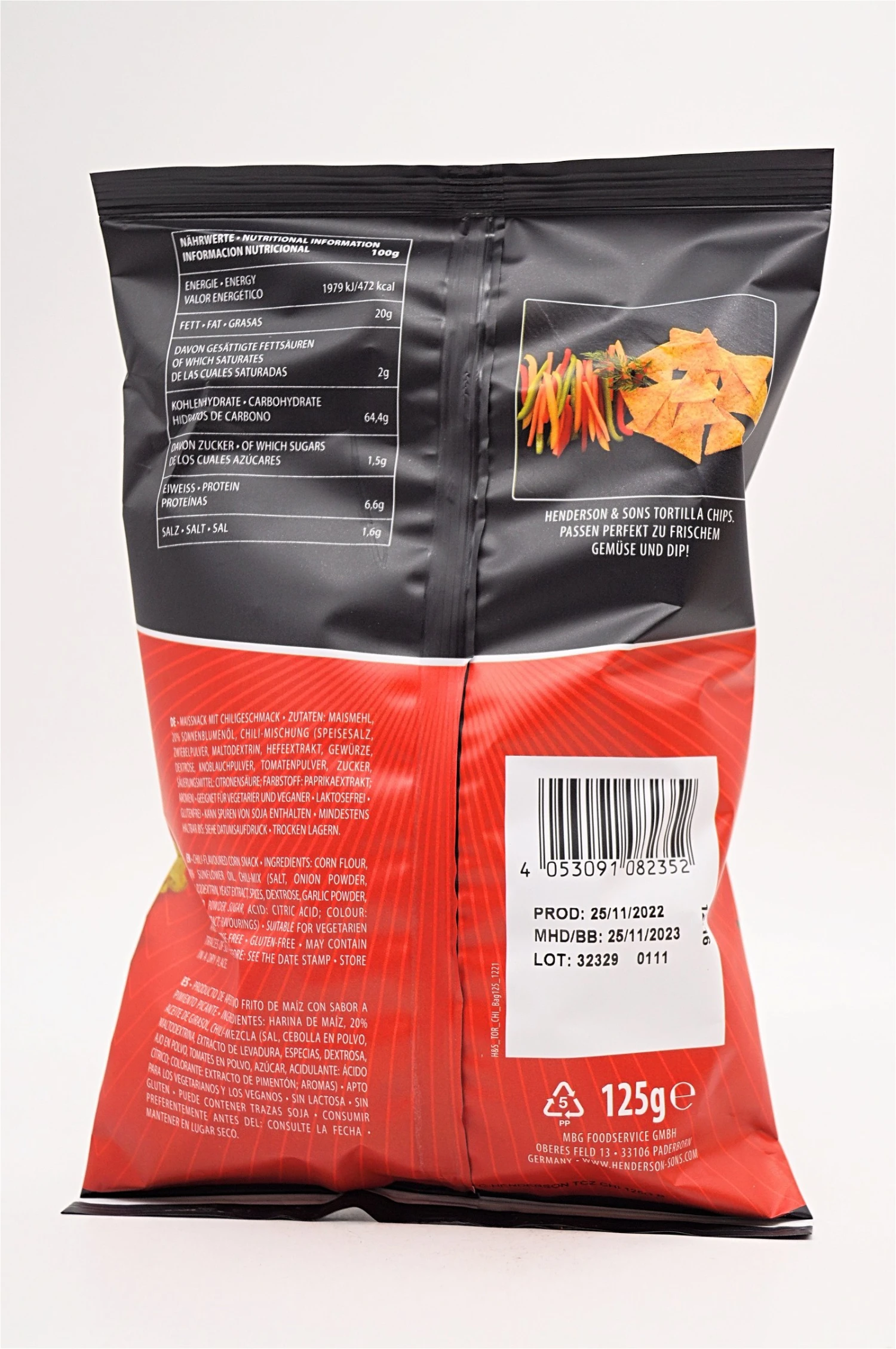 Tortilla Chips Hot Chili Taste 10x125g Sparset – Bild 3