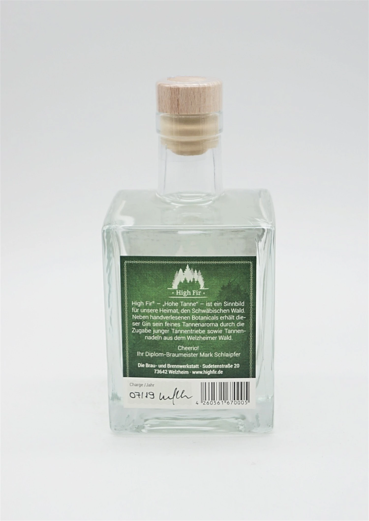 High Fir Welzheimer Wald Dry Gin – Bild 2